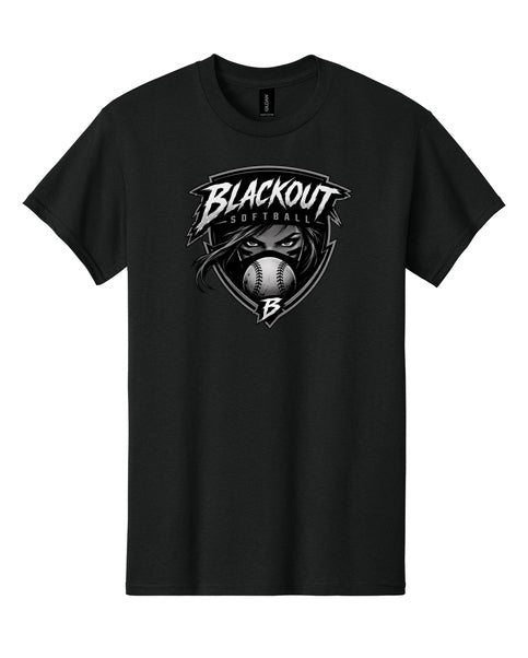 BLACKOUT SOFTBALL COTTON TEE