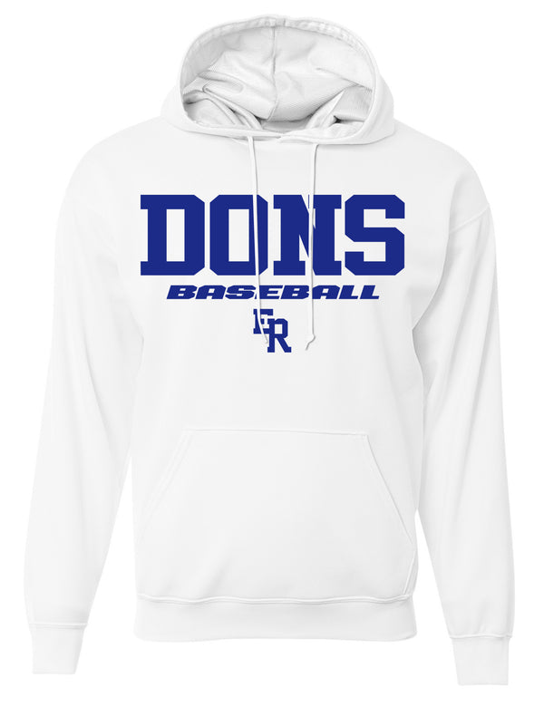 EL RANCHO BASEBALL PERFORMANCE HOODIE WHITE
