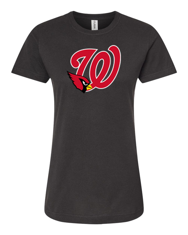 WHITTIER CARDINALS WOMENS CUT COTTON TEE